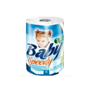 Háztartási papírtörlő 3 rétegű 100 lapos egyesével csomagolt Baby Speedy fehér