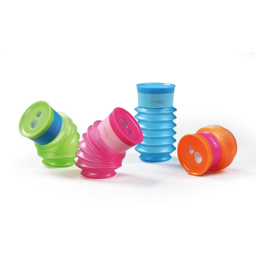 Hegyező 2 lyukú tartályos 12 db/display Keyroad Stretchy vegyes színek - Image 3