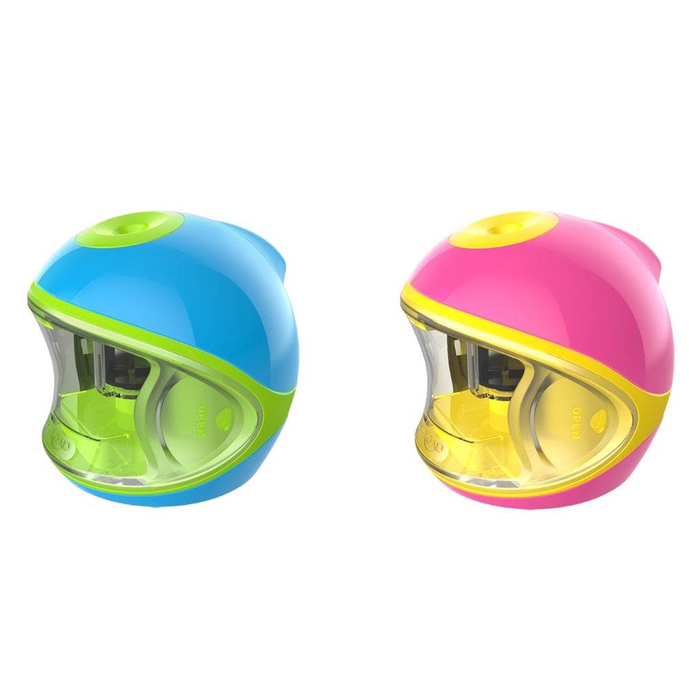 Hegyező asztali elektromos 1 lyukú tartályos, cserélhető penge, Keyroad Racer vegyes színek - Image 3