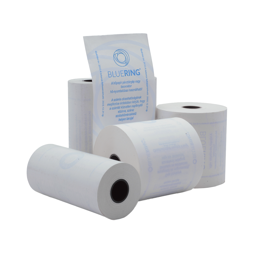 Hőpapír 57 mm széles, 13fm hosszú, cséve 12mm, 10 tekercs/csomag, ( 57/35 ) BPA mentes Bluering® - Image 3