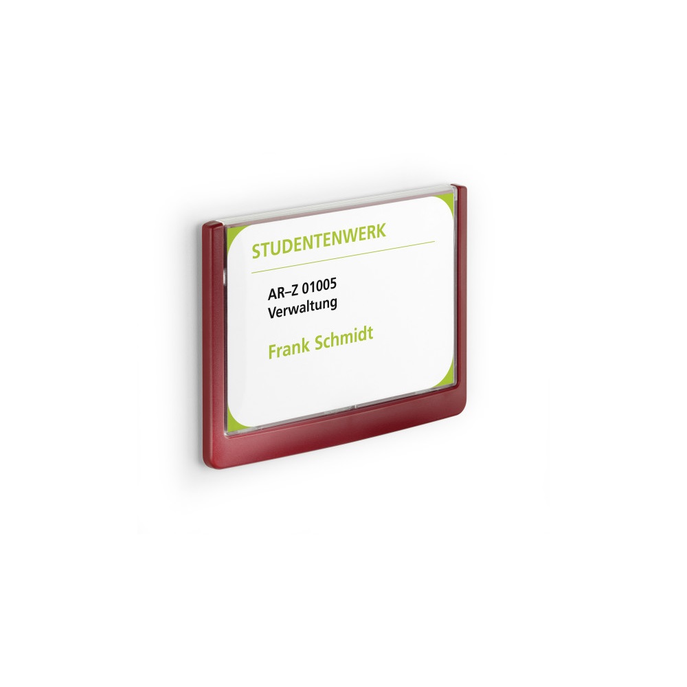 Információs tábla 149x105,5mm, Durable piros - Image 3