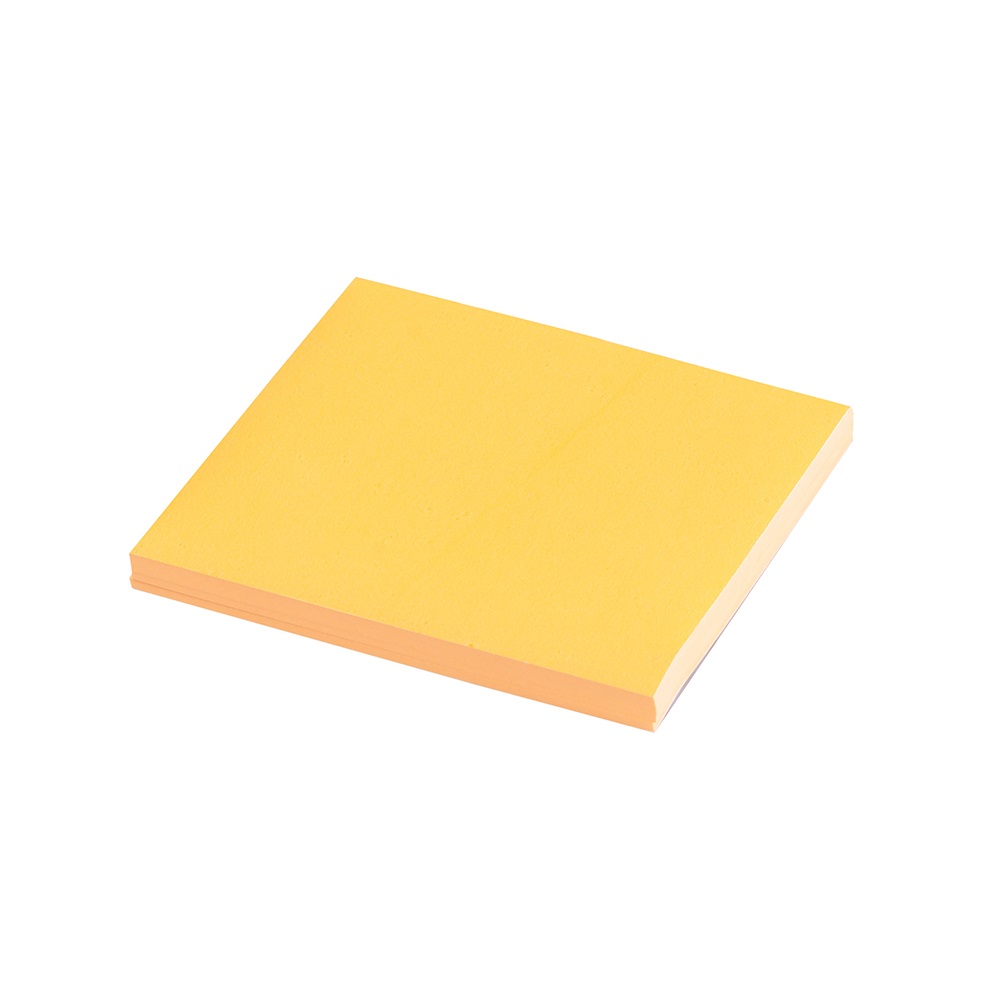 Jegyzettömb, ragasztó nélkül tapadó, 75x75mm, 100lap, Static, neon narancs - Image 3