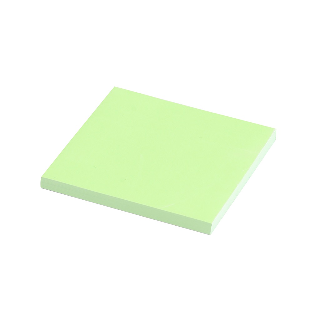 Jegyzettömb, ragasztó nélkül tapadó, 75x75mm, 100lap, Static, neon zöld - Image 3