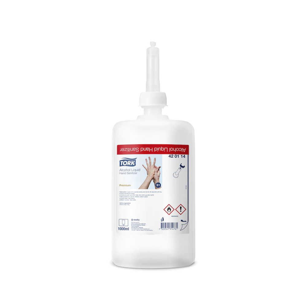 Kéz- és bőrfertőtlenítő 1 liter alkoholos S1 Tork_420114
