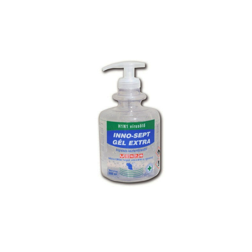 Kéz- és bőrfertőtlenítő gél pumpás 500 ml INNO SEPT GÉL EXTRA
