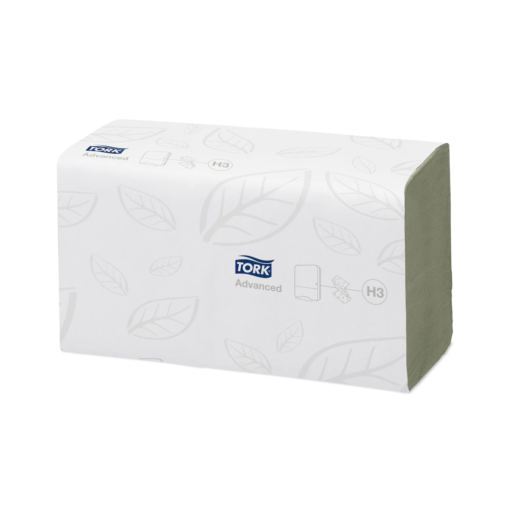 Kéztörlő 2 rétegű Z hajtogatású 250 lap/csomag 15 csomag/karton Singlefold H3 Tork_290179 zöld - Image 3