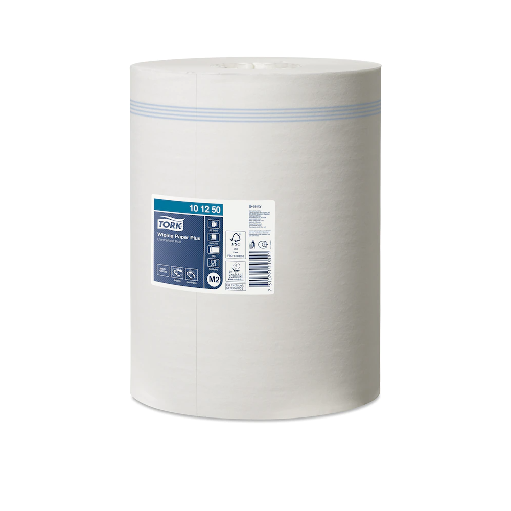 Kéztörlő 2 rétegű tekercses átmérő: 19 cm 6 tekercs/karton Plus M2 Advanced Tork_101250 fehér