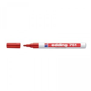 Lakkmarker 1-2mm, kerek Edding 751 piros