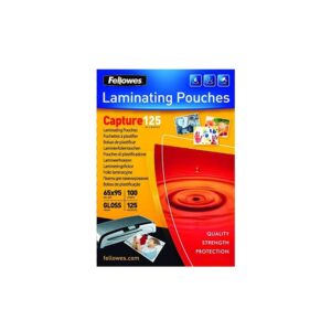 Lamináló fólia, 65x95mm, 125 mikron, fényes, 100 db/doboz, Fellowes®