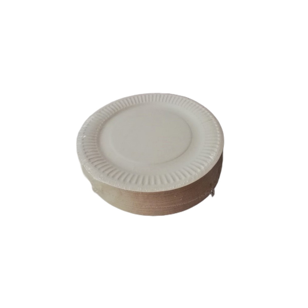 Lapostányér átmérő 18 cm papír fehér 100 db/csomag