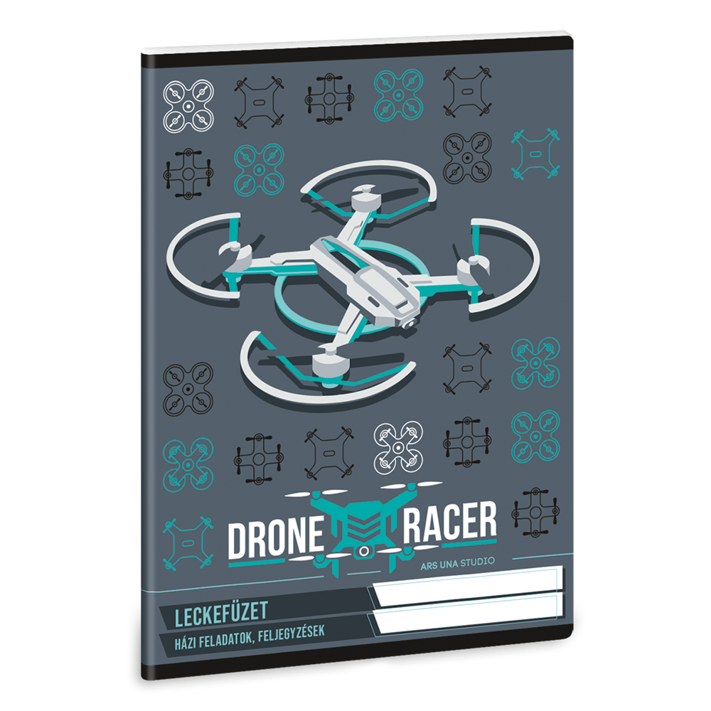 Leckefüzet A5, tűzött 38 lap Ars Una DRONE RACER (5131) 22 10db/csomag