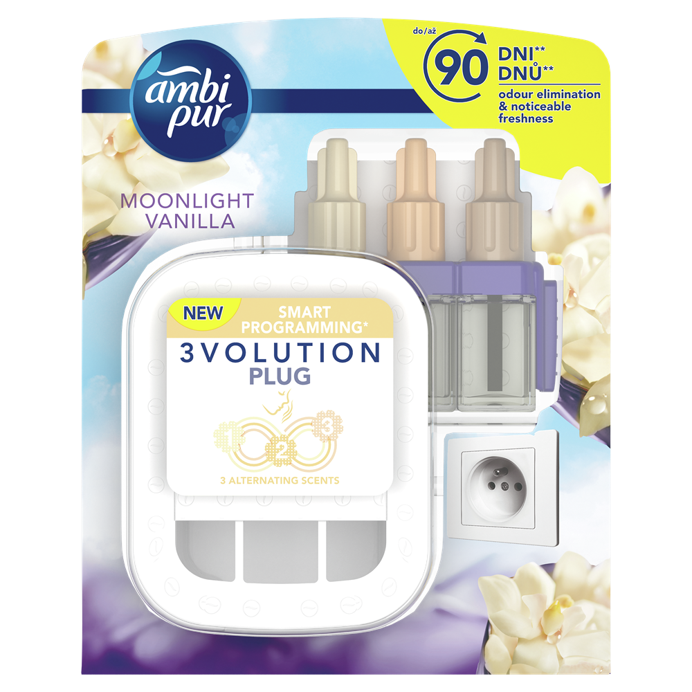 Légfrissítő elektromos kezdőcsomag 20 ml Ambi Pur 3 Volution Moonlight Vanilla
