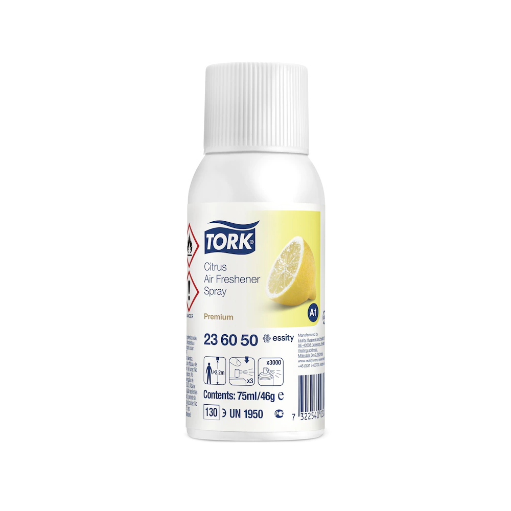 Légfrissítő utántöltő aerosol 75 ml A1 Premium Tork_236050 citrom