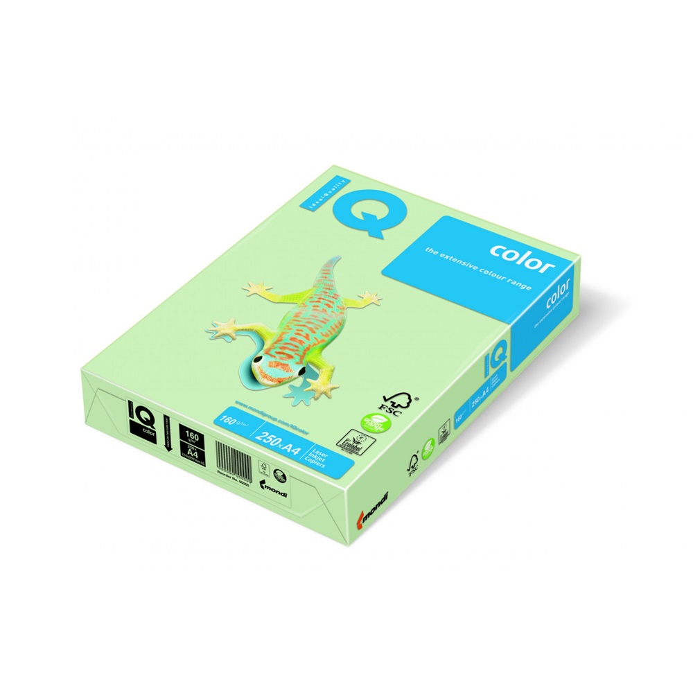 Másolópapír, színes, A4, 160g. IQ Color MG28 250ív/csomag, pasztel almazöld - Image 3