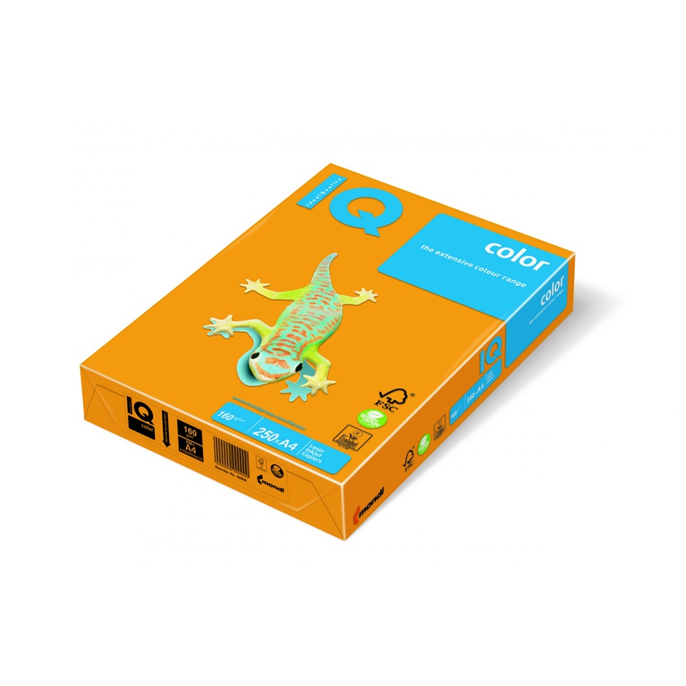 Másolópapír, színes, A4, 160g. IQ Color OR43 250ív/csomag, narancs - Image 3
