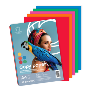 Másolópapír, színes, vegyes színek A4, 80 g Bluering® 5 x 20 ív/csomag, intenzív színes