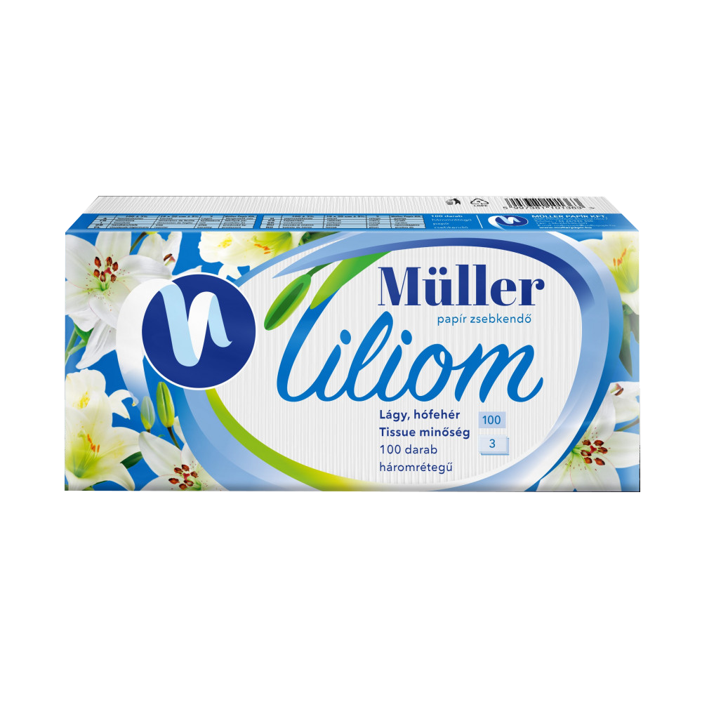 Papírzsebkendő 3 rétegű 100 db/csomag Liliom illatmentes - Image 3