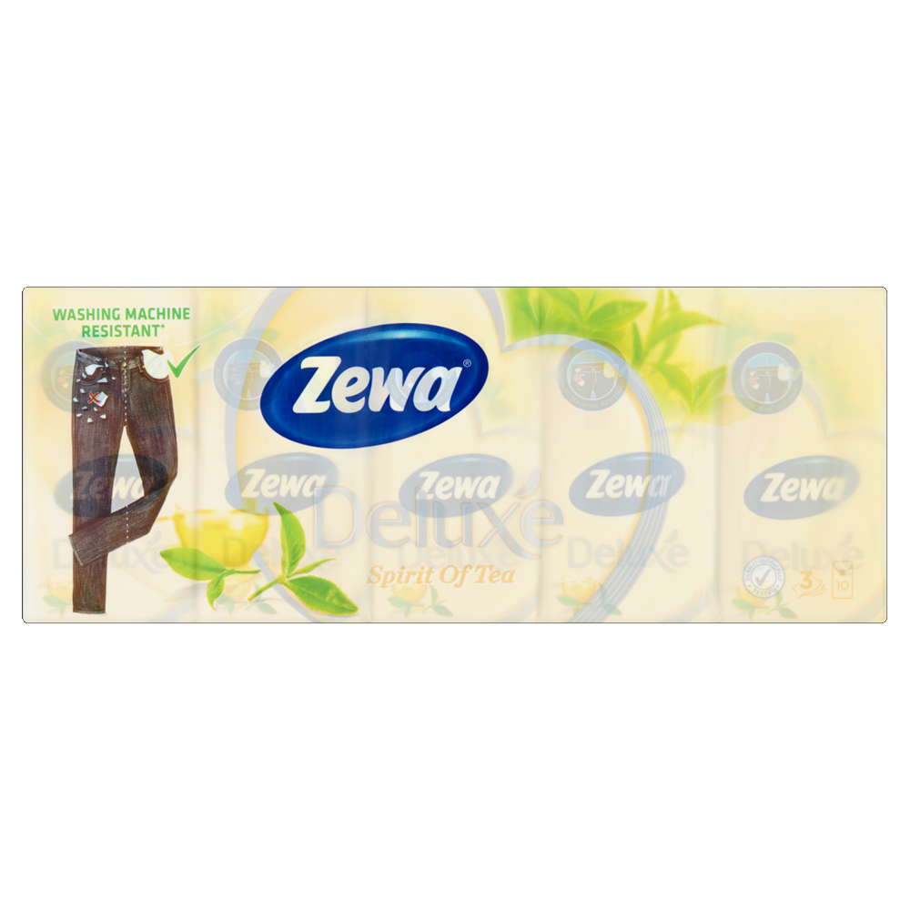 Papírzsebkendő 3 rétegű 10 x 10 db/csomag Zewa Deluxe Spirit of Tea