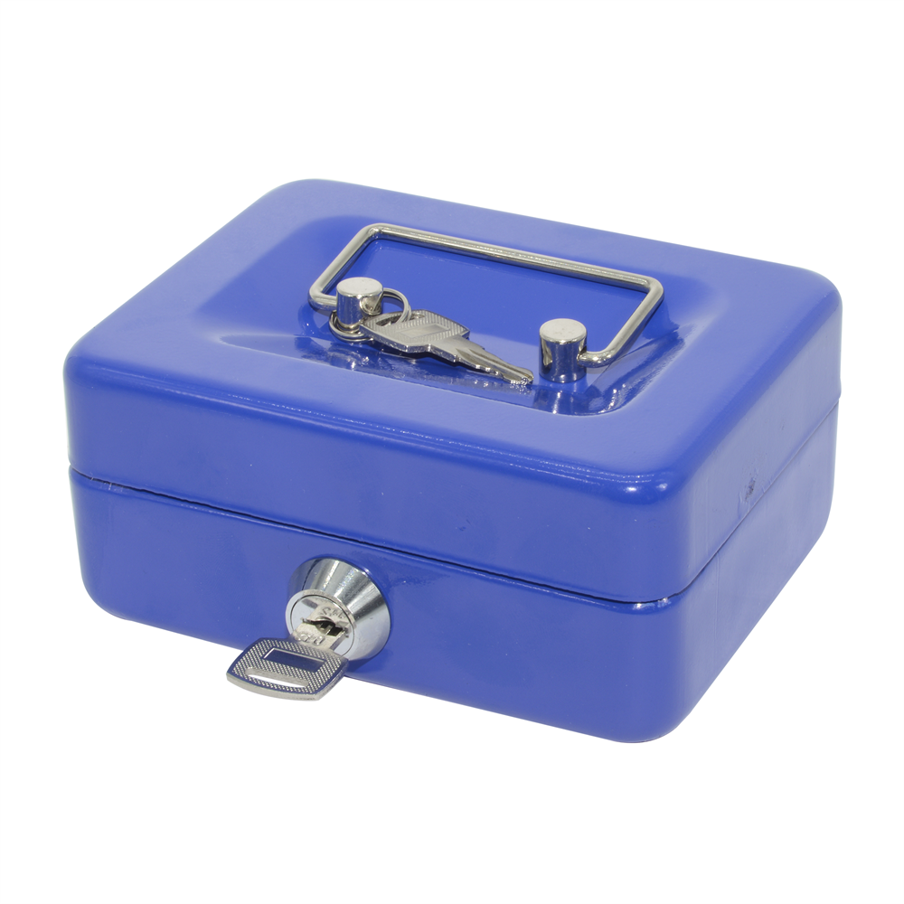 Pénzkazetta fém 125x55x95 mm kicsi Bluering® kék - Image 3