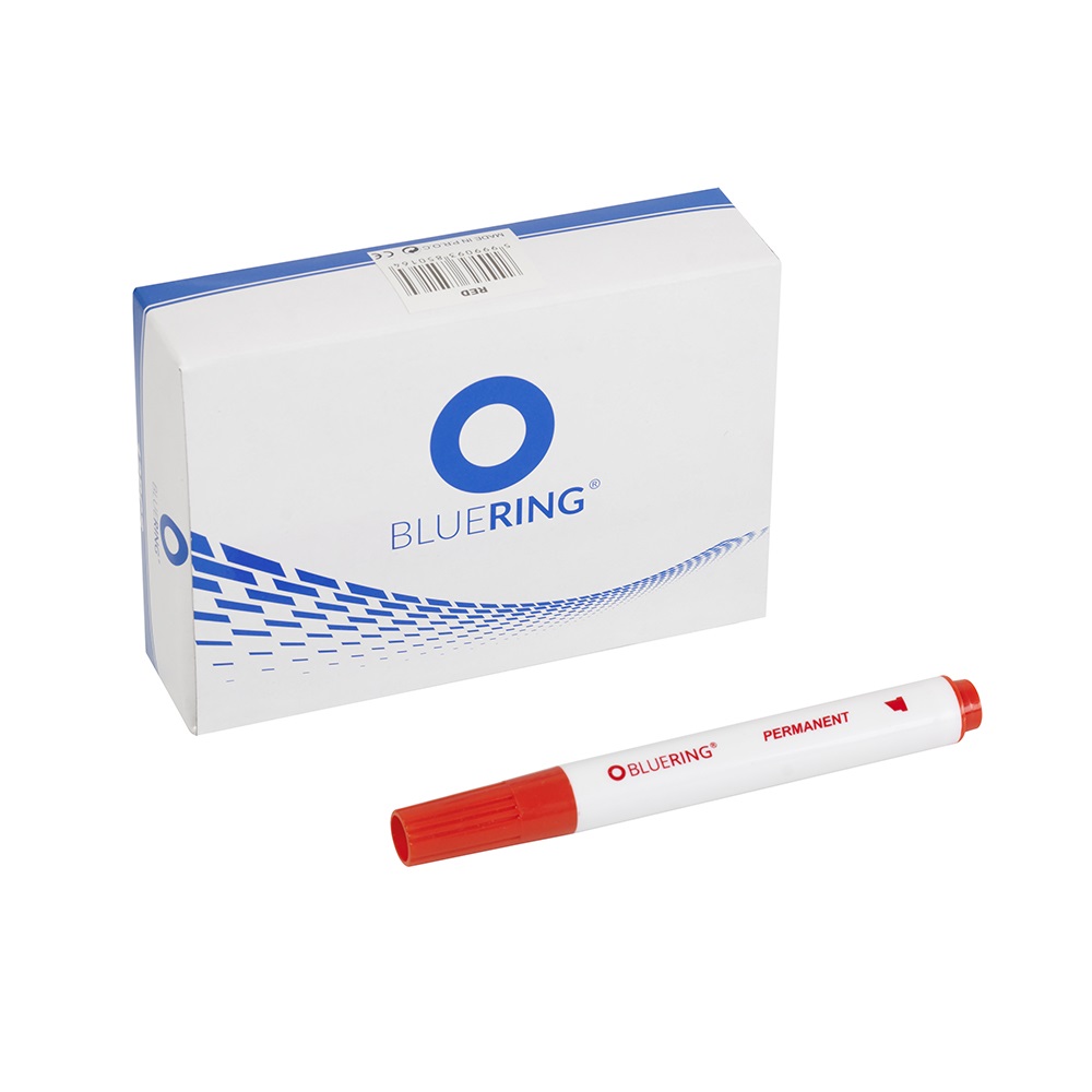 Alkoholos marker 1-4mm, vágott végű Bluering® piros - Image 4