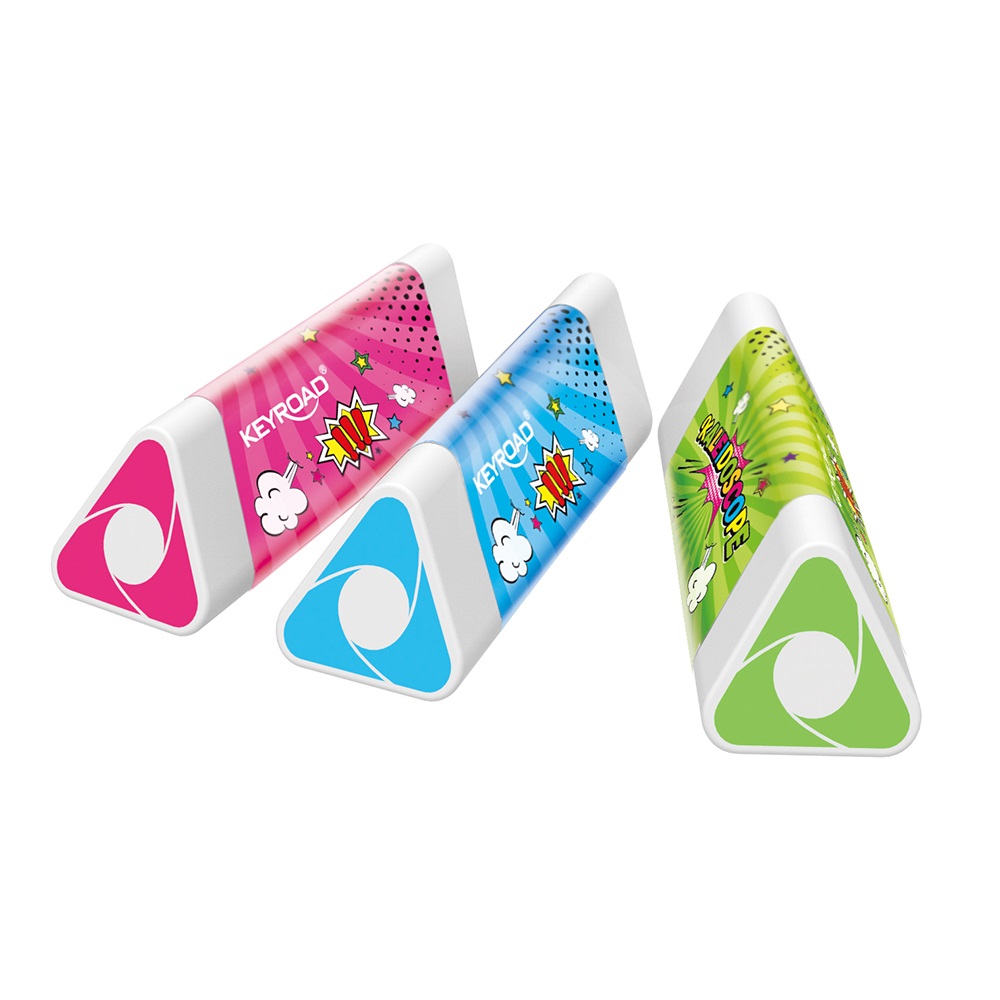 Radír, PVC mentes 24 db/display Keyroad Kaleidoscope vegyes színek - Image 6