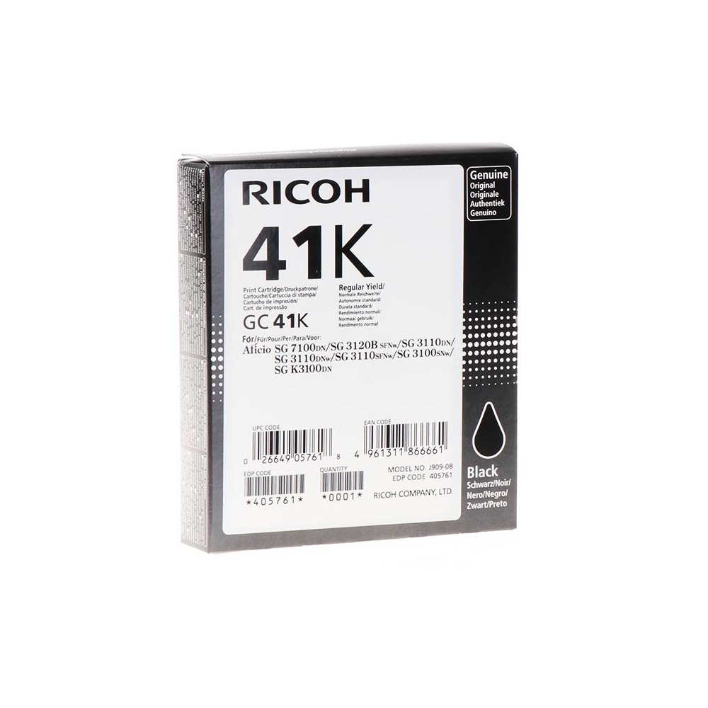 Ricoh GC41 tintapatron black ORIGINAL 2,5K