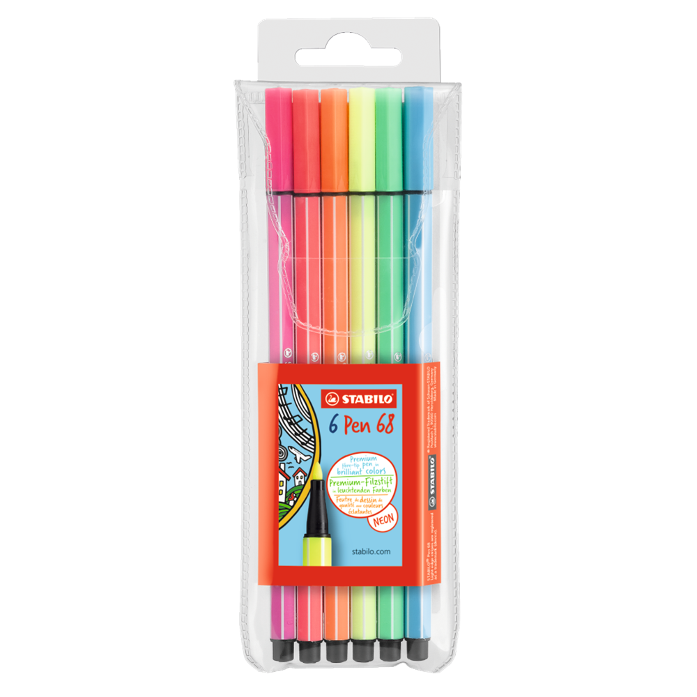 Rostirón, filctoll készlet, 1mm, M Stabilo PEN metallic 6806/8-32 6 db-os klt. - Image 3