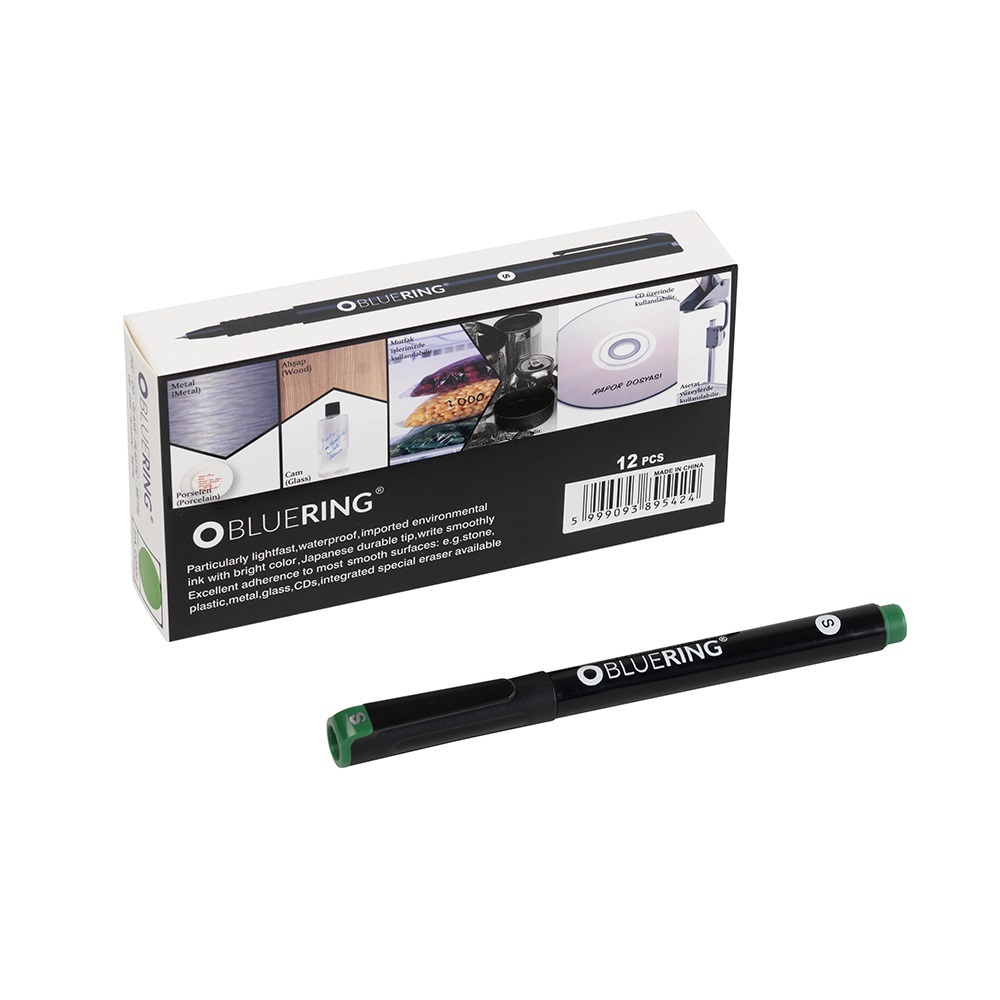 Rostirón, tűfilc alkoholos 0,4mm, OHP Bluering® S zöld - Image 4