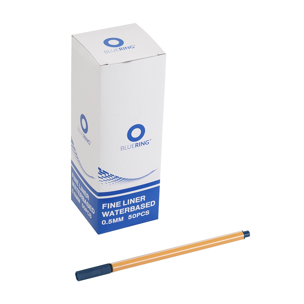 Rostirón, tűfilc vízbázisú, 0,5mm, hatszögletű test, Bluering® éjkék - Image 4