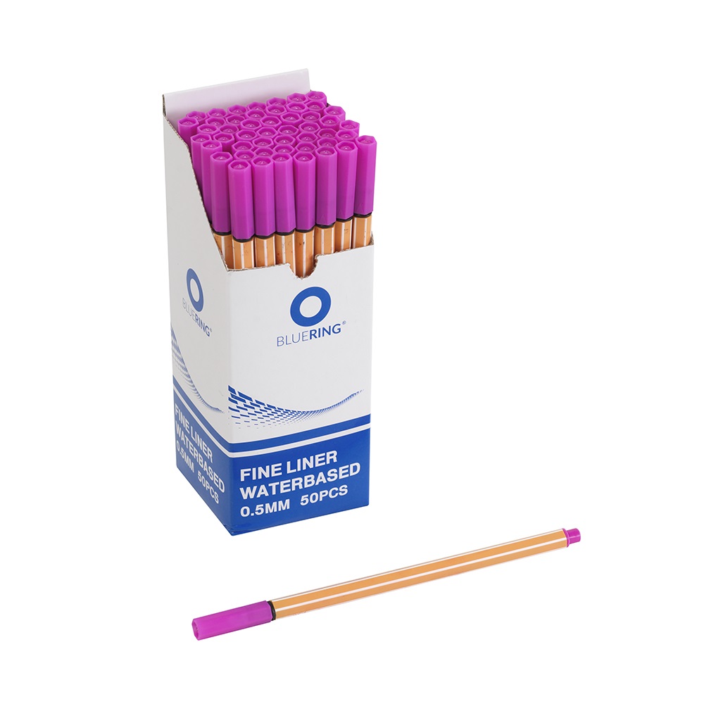 Rostirón, tűfilc vízbázisú, 0,5mm, hatszögletű test, Bluering® pink - Image 3