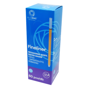 Rostirón, tűfilc vízbázisú, 0,5mm, hatszögletű test, Bluering® világoskék
