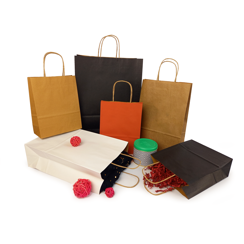 Sodrottfüles papírtáska 220x330mm 100mm talp M méret 200 db/doboz, piros - Image 6