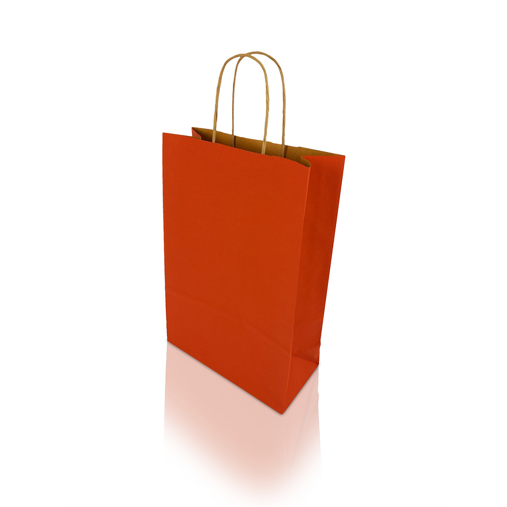 Sodrottfüles papírtáska 220x330mm 100mm talp M méret 200 db/doboz, piros