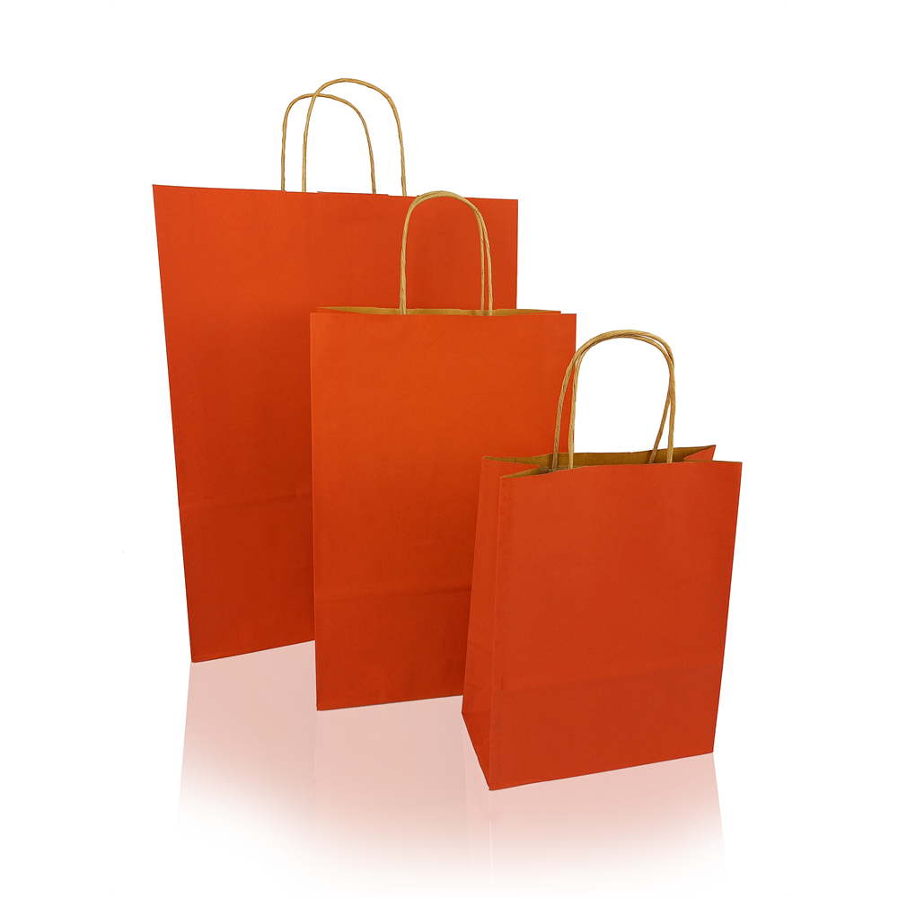 Sodrottfüles papírtáska 220x330mm 100mm talp M méret 200 db/doboz, piros - Image 3