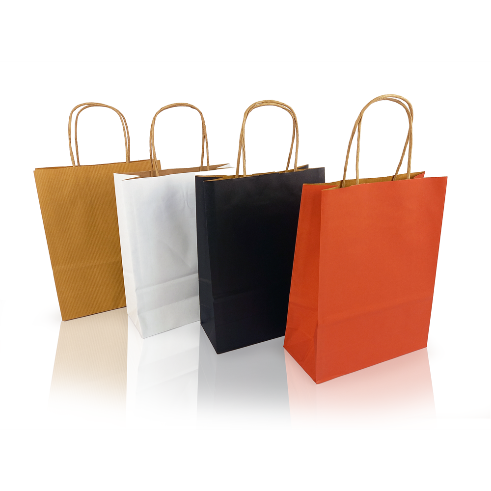 Sodrottfüles papírtáska 220x330mm 100mm talp M méret 200 db/doboz, piros - Image 4