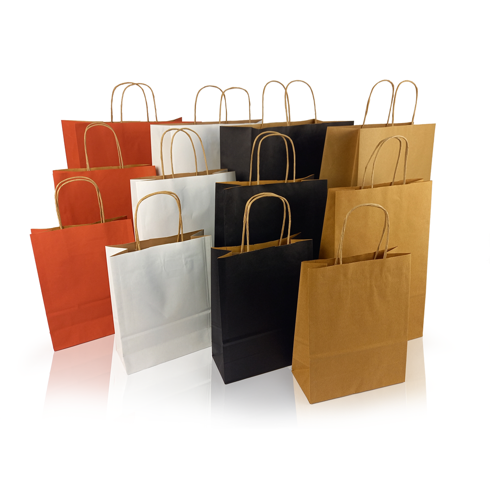 Sodrottfüles papírtáska 220x330mm 100mm talp M méret 200 db/doboz, piros - Image 8