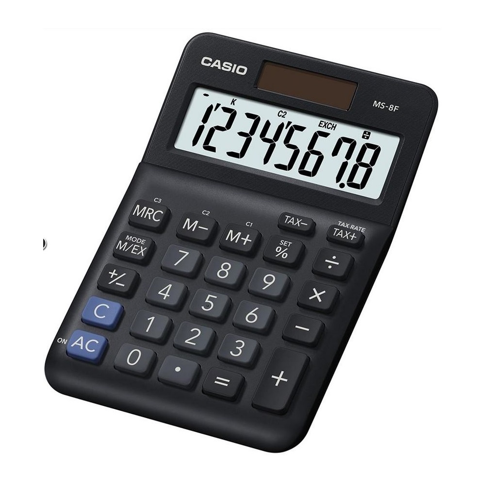 Számológép asztali 8 digit nagy, döntött kijelző Casio MS 8 F fekete - Image 3