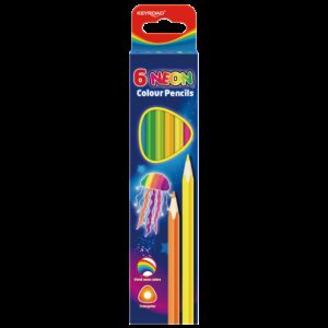 Színes ceruza készlet háromszögletű Keyroad Neon 6 klf. neon szín