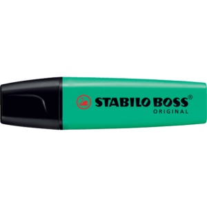 Szövegkiemelő 2-5mm, vágott hegyű, STABILO Boss original türkiz