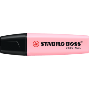 Szövegkiemelő 2-5mm, vágott hegyű, STABILO Boss original Pastel pink