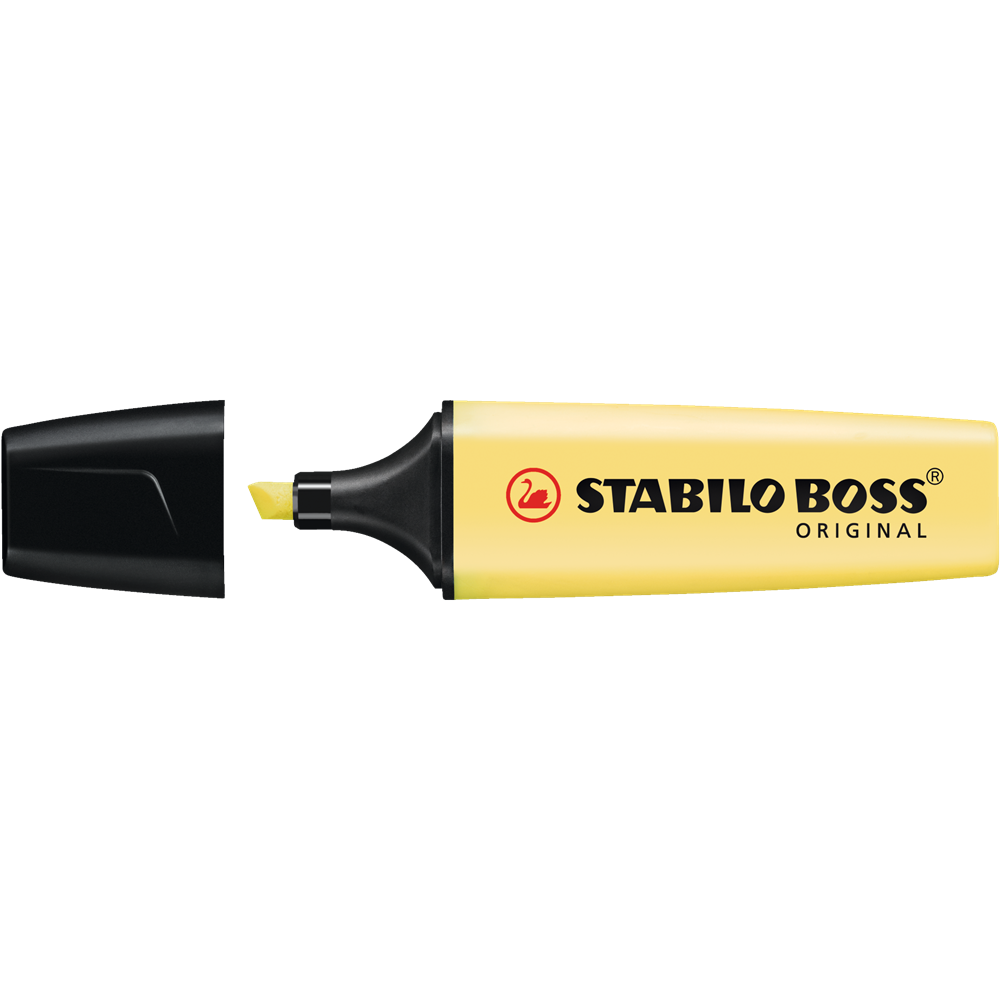 Szövegkiemelő 2-5mm, vágott hegyű, STABILO Boss original Pastel vanília - Image 3