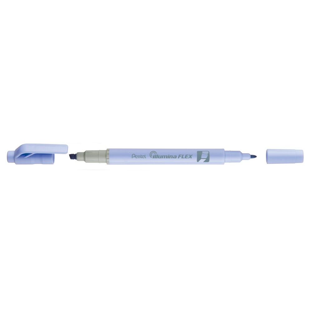 Szövegkiemelő kétvégű 1/3,5mm, vágott és kúphegyű, Pentel pasztell világoskék