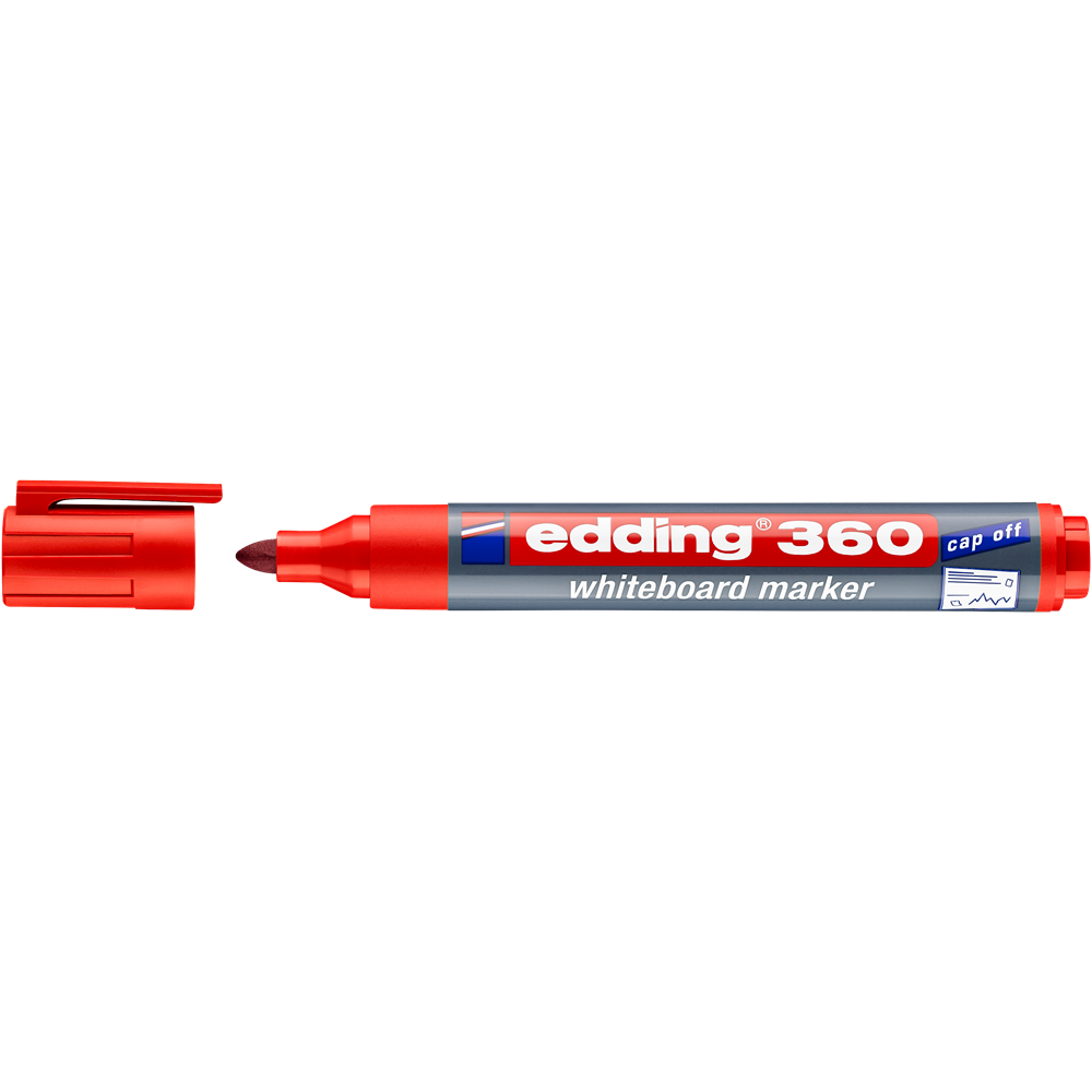 Táblamarker 1,5-3mm, kerek Edding 360 piros - Image 3