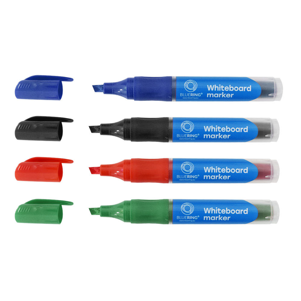 Táblamarker 2,2-5,2mm, vágott hegyű, cserélhető betétes, Bluering piros - Image 4