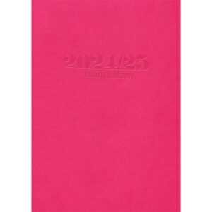 Tanári határidőnapló A5, műbőr 150mmx210mm, fehér lapokkal (pink) 2024/2025 Realsystem