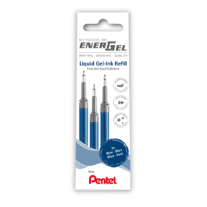 Tollbetét tűhegyű 3 db/csomag 0,25mm Pentel EnerGel LRN5-3C írásszín kék