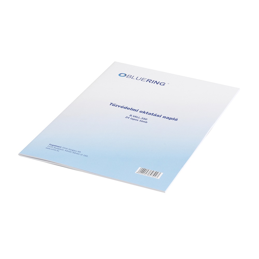 Tűzvédelmi oktatási napló 24lapos A4, álló B.VALL.350 Bluering® - Image 3