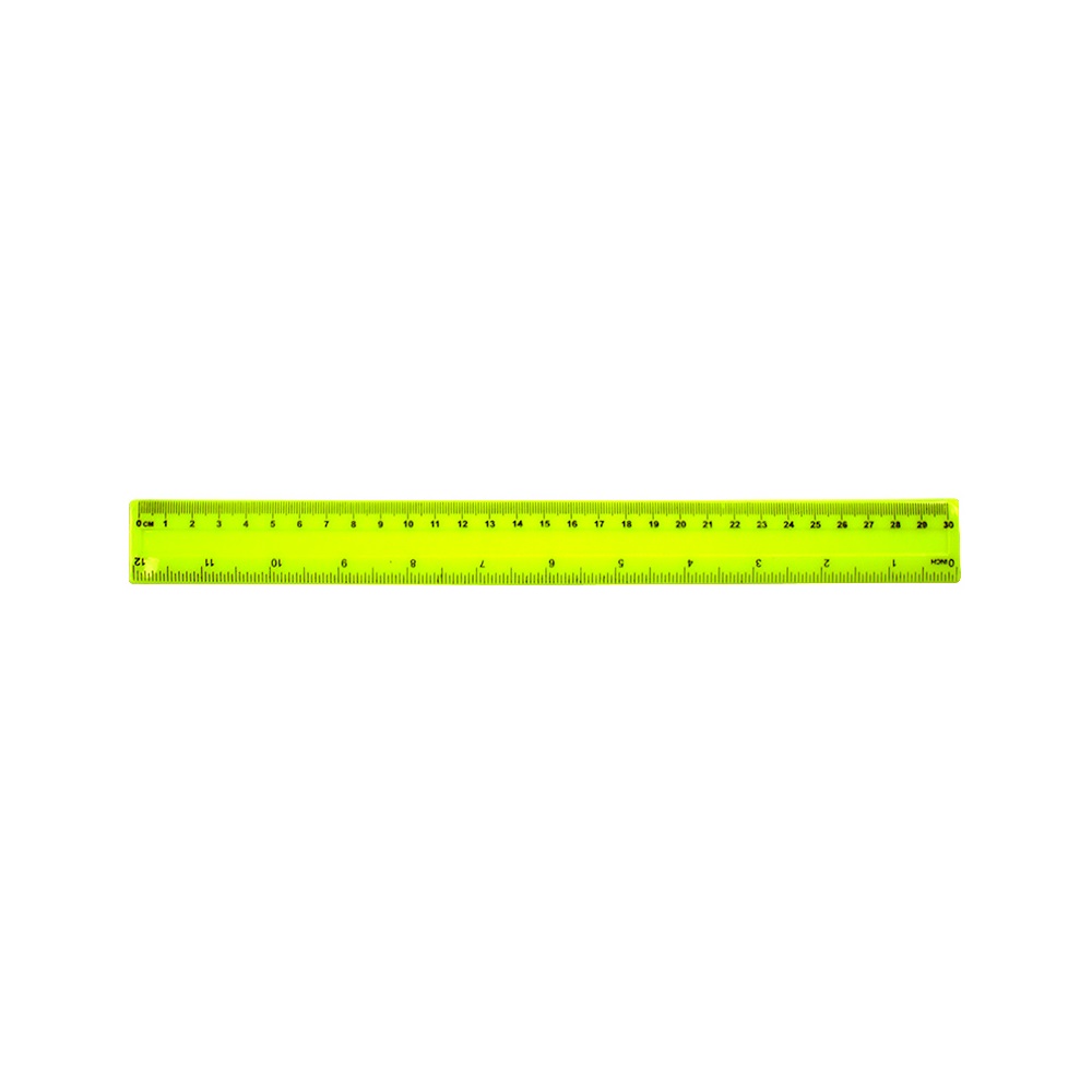 Vonalzó 30cm, műanyag sárga - Image 3